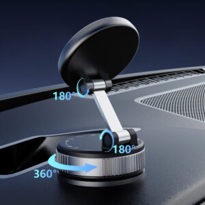 Dudao F24PRO MagSafe Compatible Car Holder with Suction Cup for Windshield or Dashboard - Black - Image 3