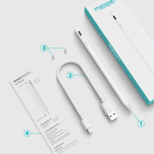 Metapen Pencil A8 skirtas Apple iPad - White - Image 2