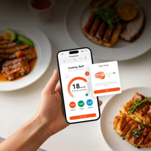 Meatmeet S Pro Kitchen Thermometer with Bluetooth/WiFi App skirtas Grill, Oven, Smoker - Gray - Image 5