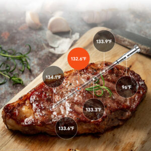 Meatmeet S Pro Kitchen Thermometer with Bluetooth/WiFi App skirtas Grill, Oven, Smoker - Gray - Image 6