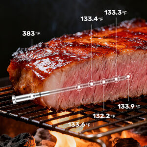 Meatmeet X Pro Kitchen Thermometer with Bluetooth/WiFi App skirtas Grill, Oven, Smoker - Black - Image 9