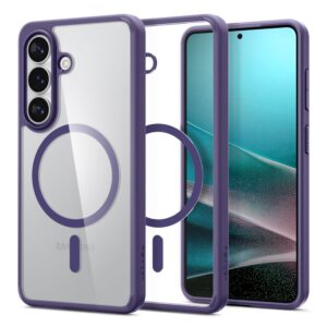 Spigen Ultra Hybrid Mag MagSafe dėklas skirtas Samsung Galaxy S26 - Clear violetinės spalvos