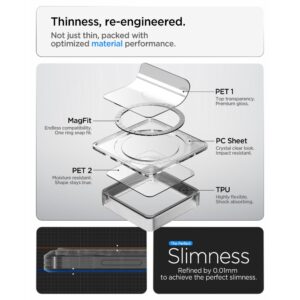 Spigen Ultra Hybrid Mag MagSafe dėklas skirtas Samsung Galaxy S26 - Clear violetinės spalvos - Image 9