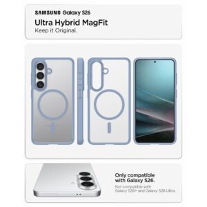 Spigen Ultra Hybrid Mag MagSafe dėklas skirtas Samsung Galaxy S26 - Clear mėlynos spalvos - Image 6