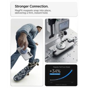 Spigen Ultra Hybrid Mag MagSafe dėklas skirtas Samsung Galaxy S26+ - skaidrus ir baltos spalvos - Image 9