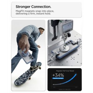 Spigen Ultra Hybrid Mag MagSafe dėklas skirtas Samsung Galaxy S26+ - skaidrus ir mėlynos spalvos - Image 9