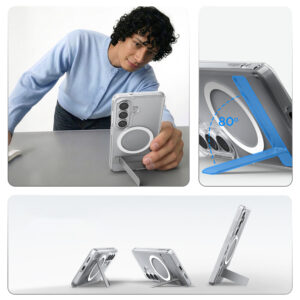 Spigen Ultra Hybrid S Mag MagSafe dėklas skirtas Samsung Galaxy S26+ - skaidrus ir baltos spalvos - Image 9