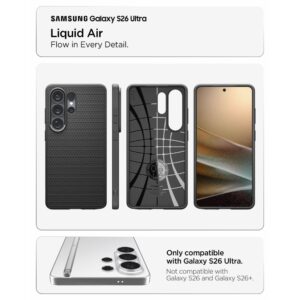 Spigen Liquid Air dėklas skirtas Samsung Galaxy S26 Ultra - juodos spalvos - Image 6