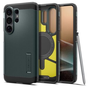 Spigen Tough Armor Mag MagSafe dėklas skirtas Samsung Galaxy S26 Ultra - žalios spalvos