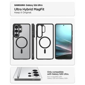 Spigen Ultra Hybrid Mag MagSafe dėklas skirtas Samsung Galaxy S26 Ultra - Clear Black - Image 6