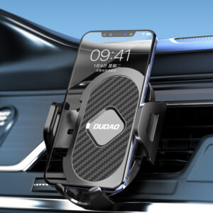 Dudao F2+ smartphone holder for the air vent with clamp - black - Image 2