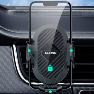 Dudao F2+ smartphone holder for the air vent with clamp - black - Image 3