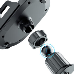 Dudao F2+ smartphone holder for the air vent with clamp - black - Image 5