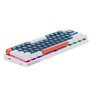 Machenike K500-B61 Wired Mechanical Gaming Keyboard with Backlight Brown Switch - Blue and White - Image 3