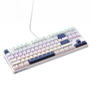 Machenike K500B-B87 Wired Mechanical Gaming Keyboard with Backlight, Red Switch - White - Image 2