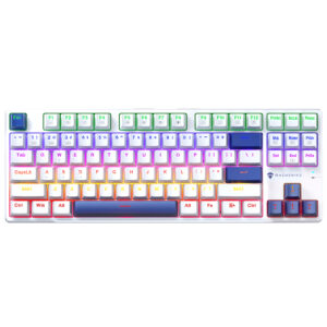 Machenike K500B-B87 Wired Mechanical Gaming Keyboard with Backlight, Red Switch - White - Image 6
