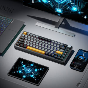 Machenike K600-B82W Wireless Mechanical Backlit Gaming Keyboard GR Silver Switch - Black - Image 5