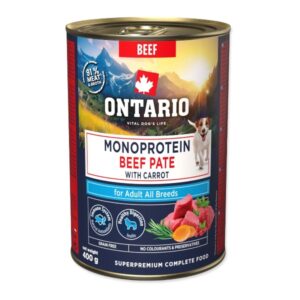 Ontario Adult Monoprotein Jautienos paštetas su Morkomis 400g