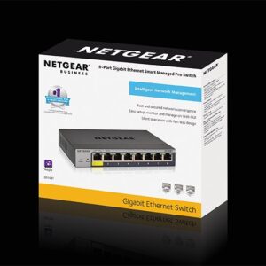 NETGEAR GS108Tv3 Valdomas L2 Gigabit Ethernet (10/100/1000) Pilka - Image 3