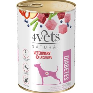 4VETS Natural Diabetes Dog - drėgnas ėdalas šunims - 400 g