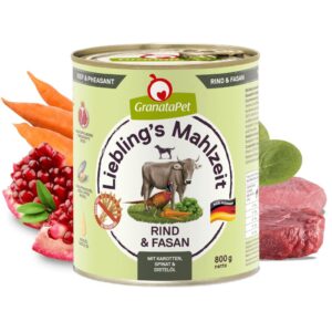 GRANATAPET Liebling's Mahlzeit Beef and pheasant - drėgnas ėdalas šunims - 800g - Image 2