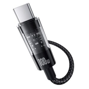 Baseus Gem USB A į USB C greitojo įkrovimo kabelis 1 m 100 W Juoda - Image 2