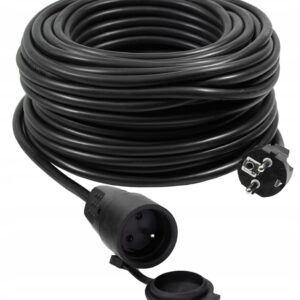 VERTEX PZO50M Ištraukiamas ilginamasis kabelis 50 m 3x2,5 mm Juoda