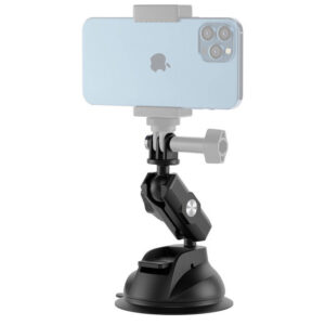 TELESIN Universal Suction Cup Holder with phone holder and action camera mounting TE-SUC-012 - Image 2
