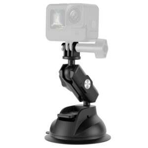 TELESIN Universal Suction Cup Holder with phone holder and action camera mounting TE-SUC-012 - Image 3