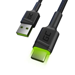 Green Cell KABGC06 USB kabelis 1,2 m USB A USB C Juoda