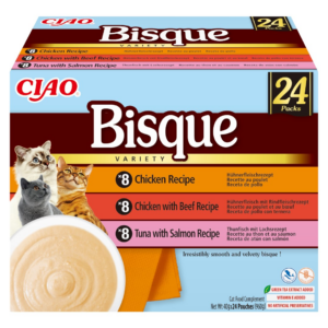 INABA Ciao Bisque Creamy soup with chicken, beef and fish - skanėstas katėms - 24x40g