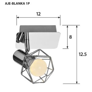 Activejet AJE-BLANKA 1P sieninis apšvietimas E14 - Image 2