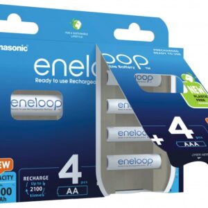 Įkraunamos baterijos PANASONIC ENELOOP 4x AA 2000 mAh + 4x AAA 800 mAh 8 szt (BK-3MCDE+4MCDE/8CP) - Image 3