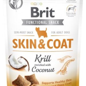 BRIT Functional Snack Skin&Coat Krill - skanėstas šunims - 150g