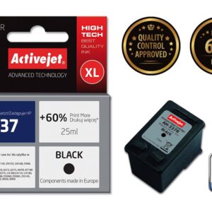 Activejet " AH-337R" rašalas (pakaitinis HP 337 C9364EE; "Premium"; 25 ml; juodas) - Image 2