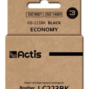 Actis " KB-223Bk" rašalas (pakaitinis "Brother LC223BK"; standartinis; 16 ml; juodas)