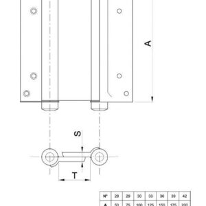 Lankstas durims IBFM 108030, bronzos - Image 2