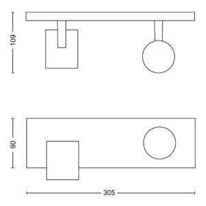 Šviestuvas Philips RUNNER, nukreipiamasis, 2x20 W - Image 3