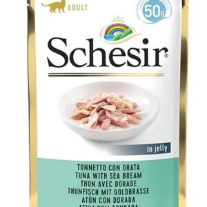 SCHESIR in jelly Tuna with sea bream - šlapias kačių maistas - 50 g