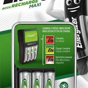 Energizer Maxi ACCU HR6 POW baterijų įkroviklis + 2 AA 2000 mAh baterijos