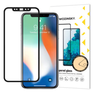 Wozinsky super tough full glue apsauginis stiklas full screen with frame case friendly Apple iphone xr / iphone 11 black