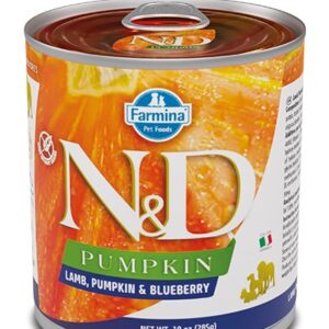 Šlapias šunų maistas - FARMINA N&D DOG LAMB&PUMPKIN&BLUEBERRY ADULT 285g