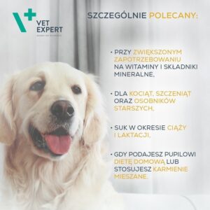 VET EXPERT Multivitaminų - vitaminų ir mineralų preparatas šunims ir katėms - 30 kapsulių. - Image 2