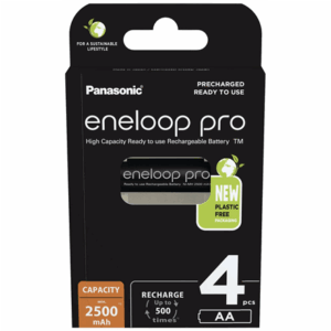 Įkraunamos baterijos PANASONIC ENELOOP PRO AA 2500 mAh 4 szt (BK-3HCDE/4CP) - Image 3