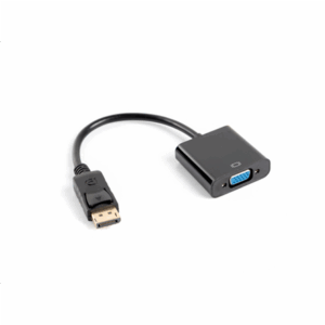Lanberg AD-0002-BK vaizdo kabelio adapteris 0,2 m VGA (D-Sub) DisplayPort Juoda - Image 2