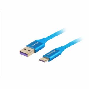 Lanberg CA-USBO-21CU-0010-BL USB kabelis USB 2.0 1 m USB A USB C Mėlyna - Image 3