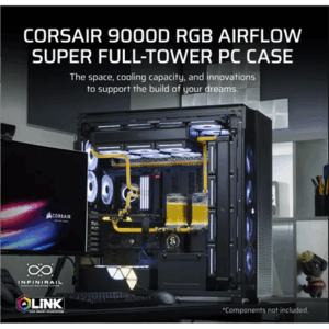 Corsair iCUE 9000D RGB Airflow PC Case, Full Tower - Black - Image 4