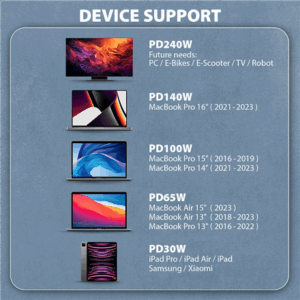 Axagon BUCM4X-CM05AB USB-C Cable, USB 4 Gen 3x2, 240 W PD, 8K@60Hz - Black - Image 7