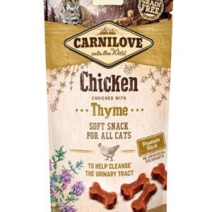 CARNILOVE Semi-Moist Snack Chicken & Thyme - Kačių skanėstas su vištiena ir čiobreliais - 50 g