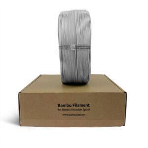 3D Plastikas - Filamentas PLA Refill/Papildymas Basic sidabro spalvos | 1.75 mm, 1kg | Bambu Lab